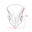 Universal Motorcycle Windshield Visor Black/White PVC New for Ninja400 2018-2024