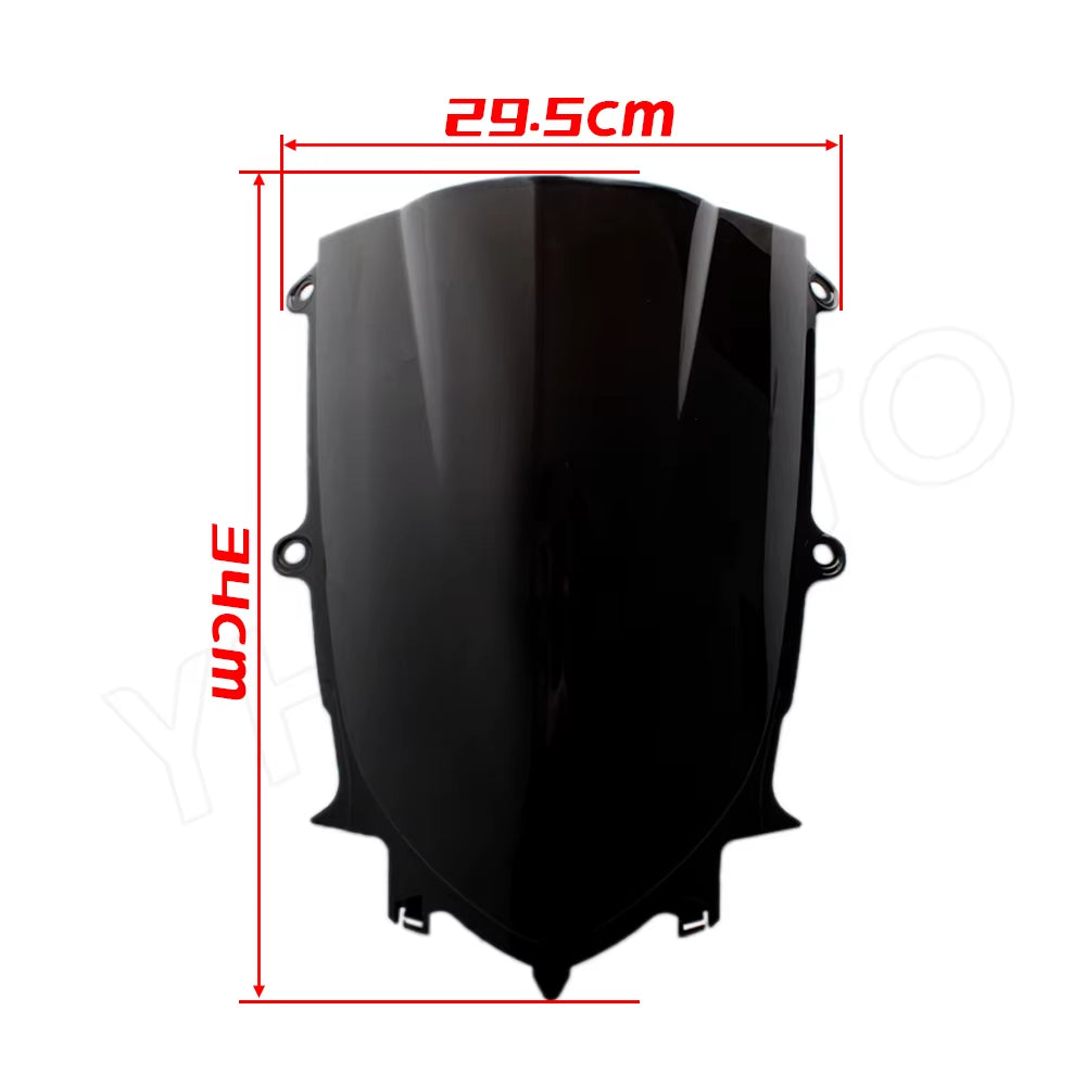 Motorcycle Windshield Windscreen ABS Plastic Black for Yamaha YZF R6 2017-2020 /R7 2021-2024