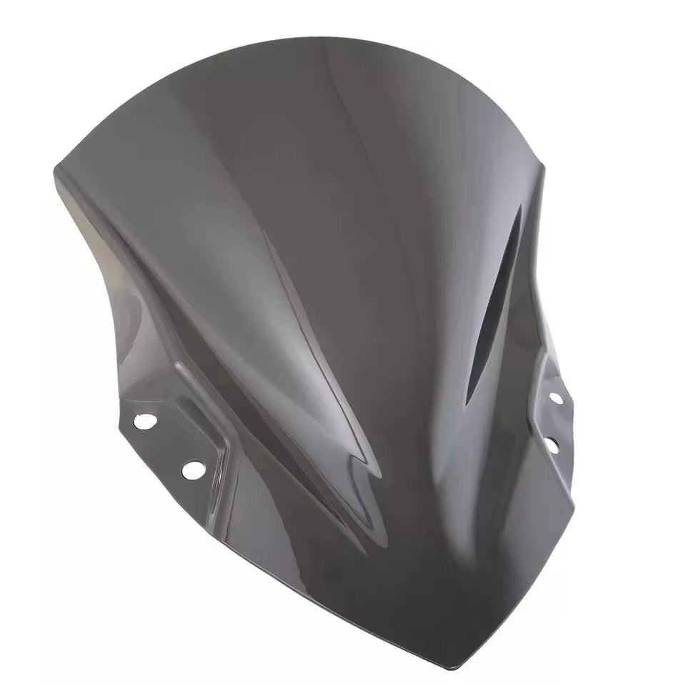 Universal Motorcycle Windshield Visor Black/White PVC New for Ninja400 2018-2024